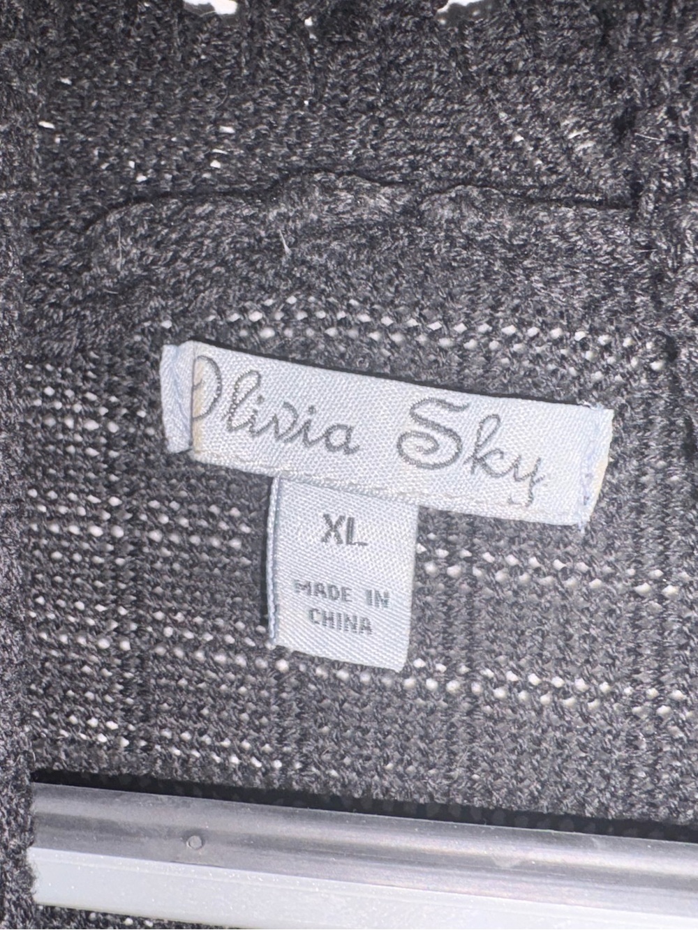 Olivia Sky Black Open-Front Long Cardigan - Picture 6 of 7